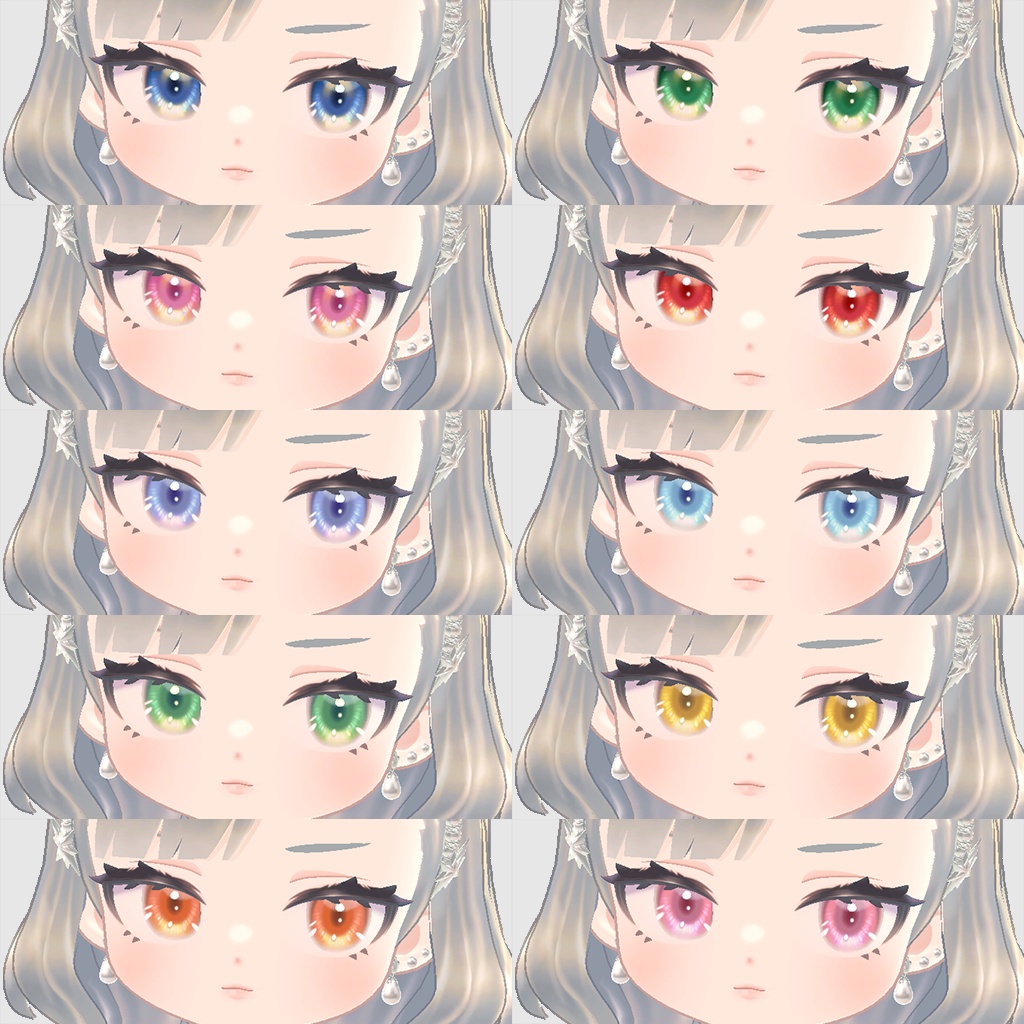 【アズキ対応】FaceMakeup & Gemmy Eye Texture