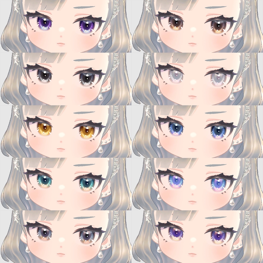 【アズキ対応】FaceMakeup & Gemmy Eye Texture