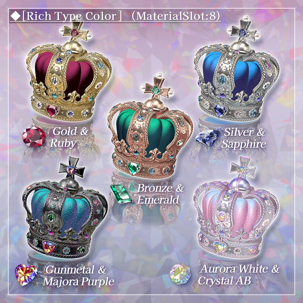 【10Color】Shiny Little Crown【MA対応】