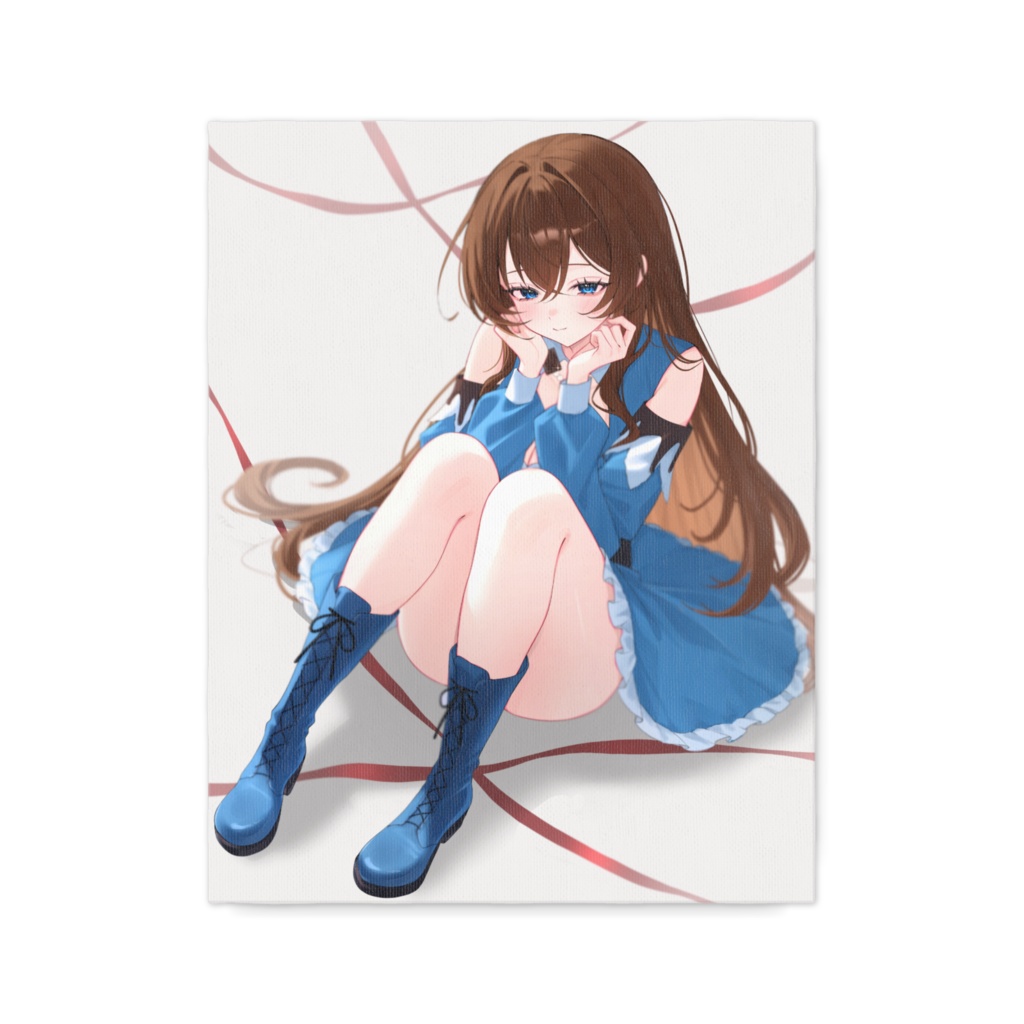 『私とリボン』キャンバスアート