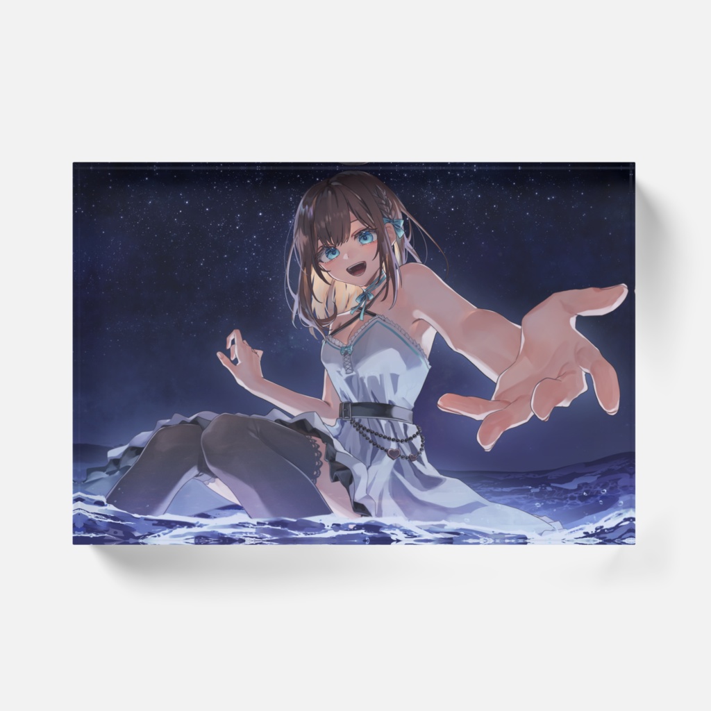 『星空と海と』アクリルブロック