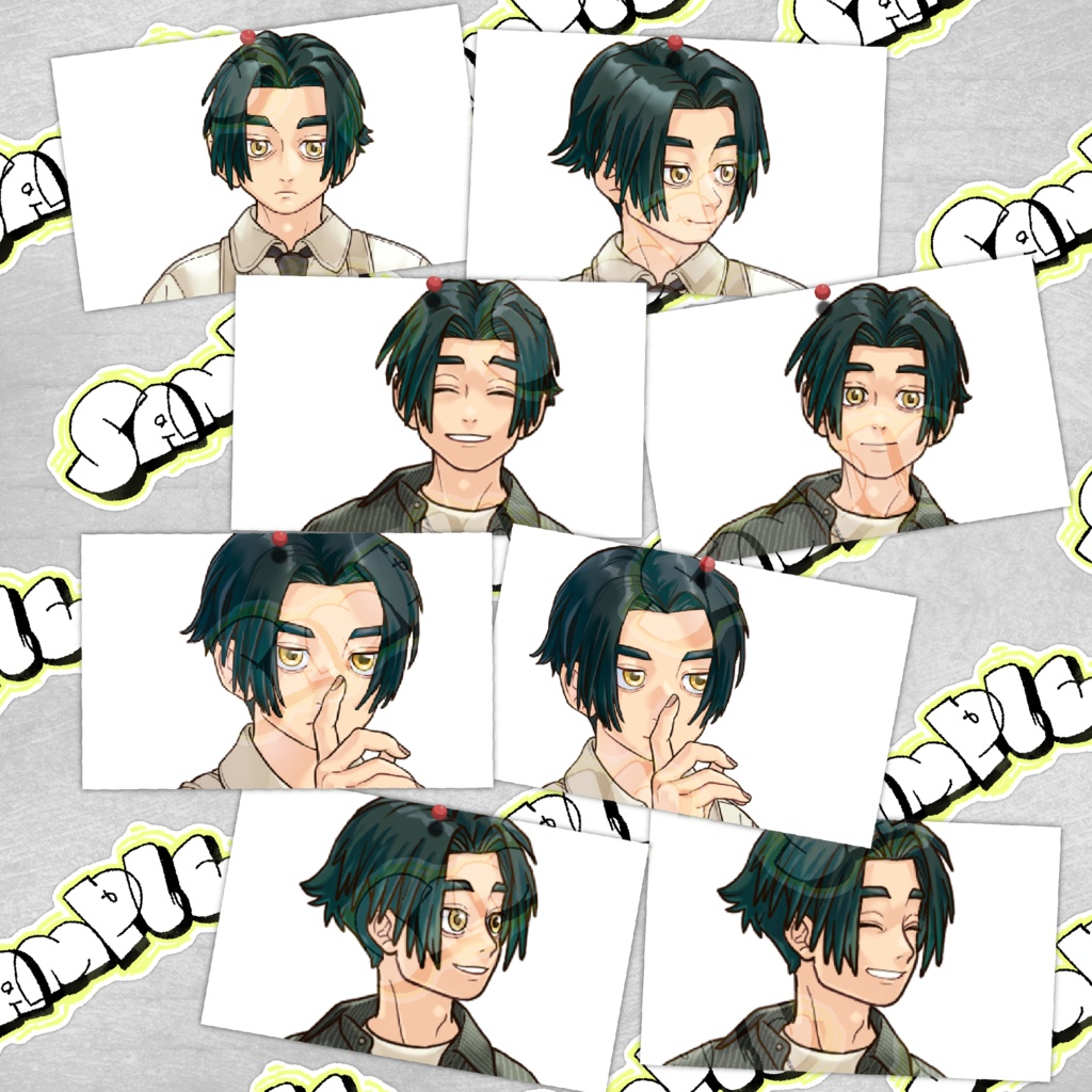 【立ち絵素材】青年探偵/表情差分・衣装差分付