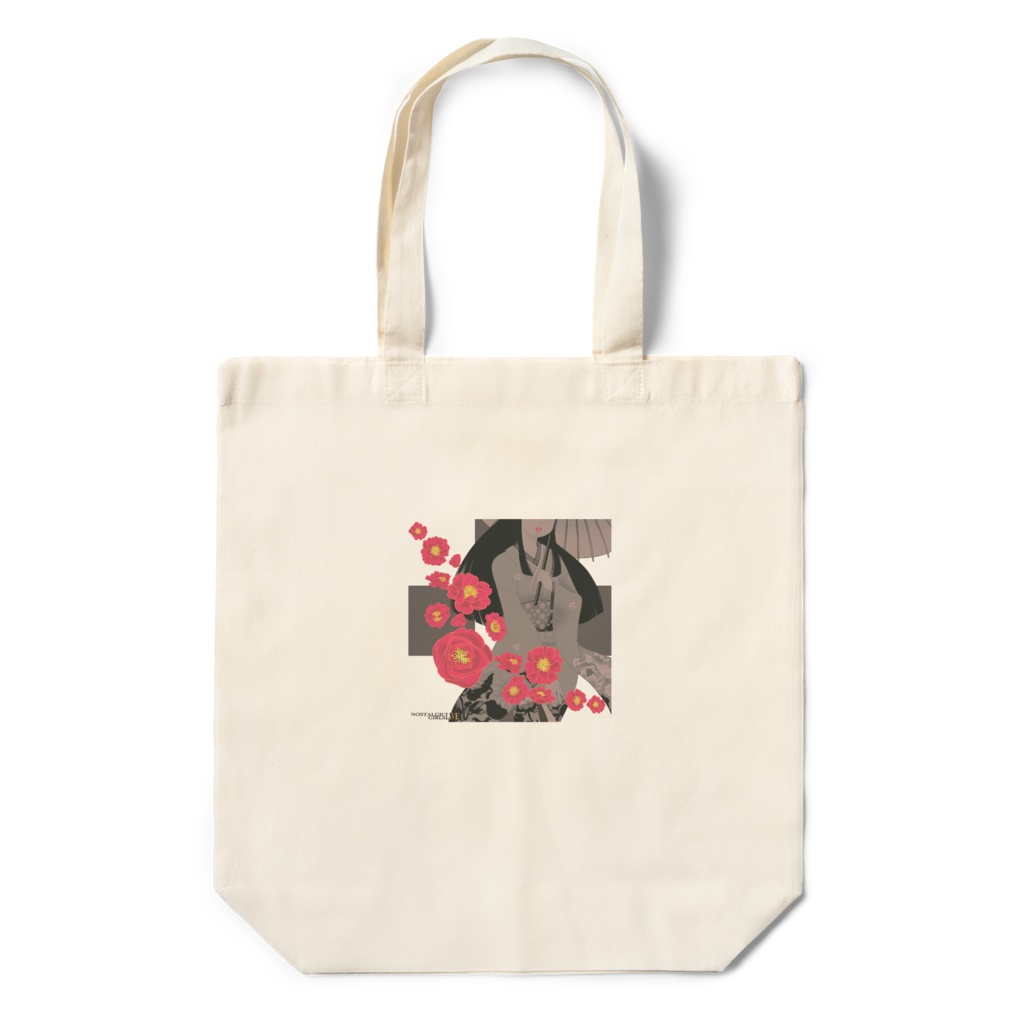 美人画エコバッグ「冬華」