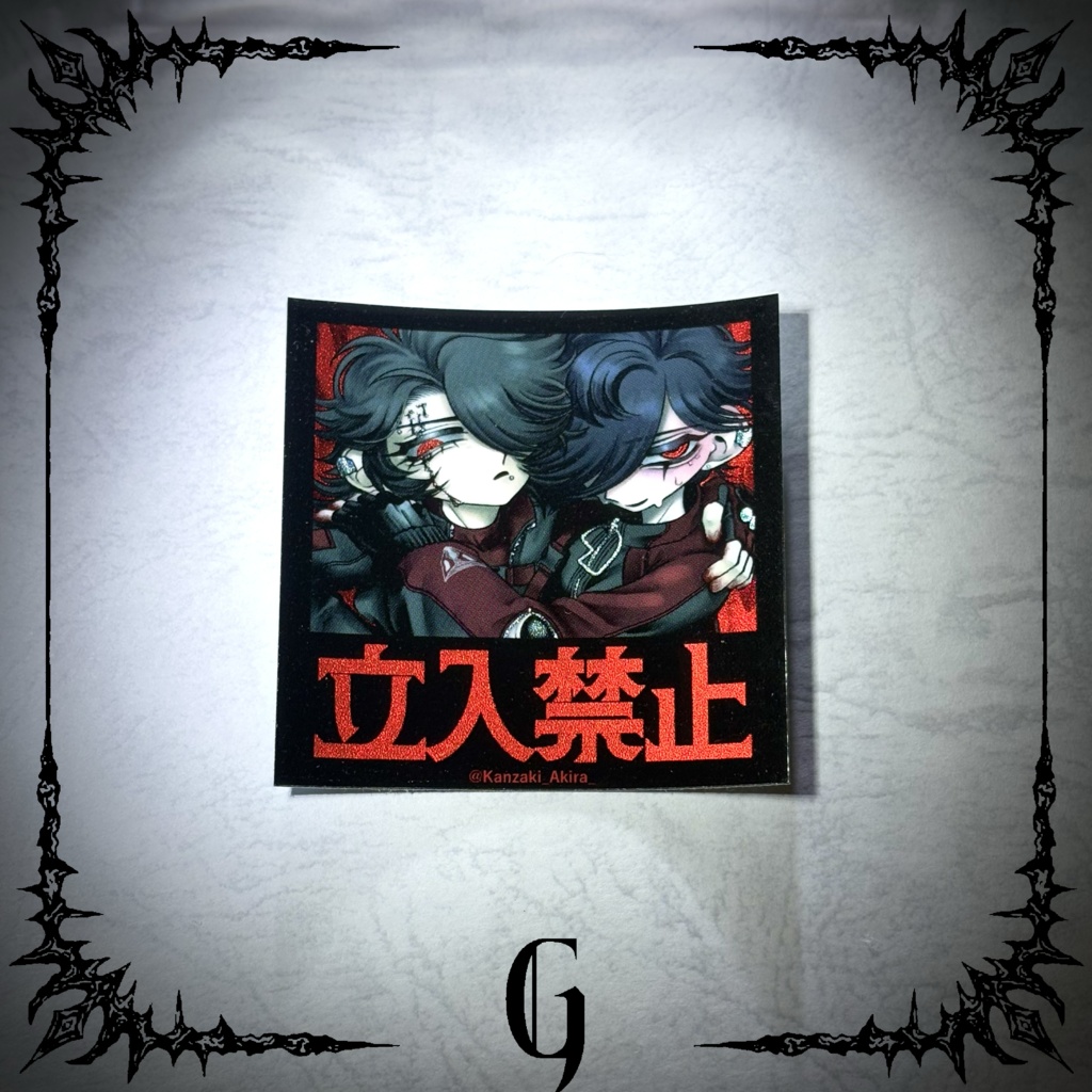 ギラッギラ♡銀ラメ入りステッカー