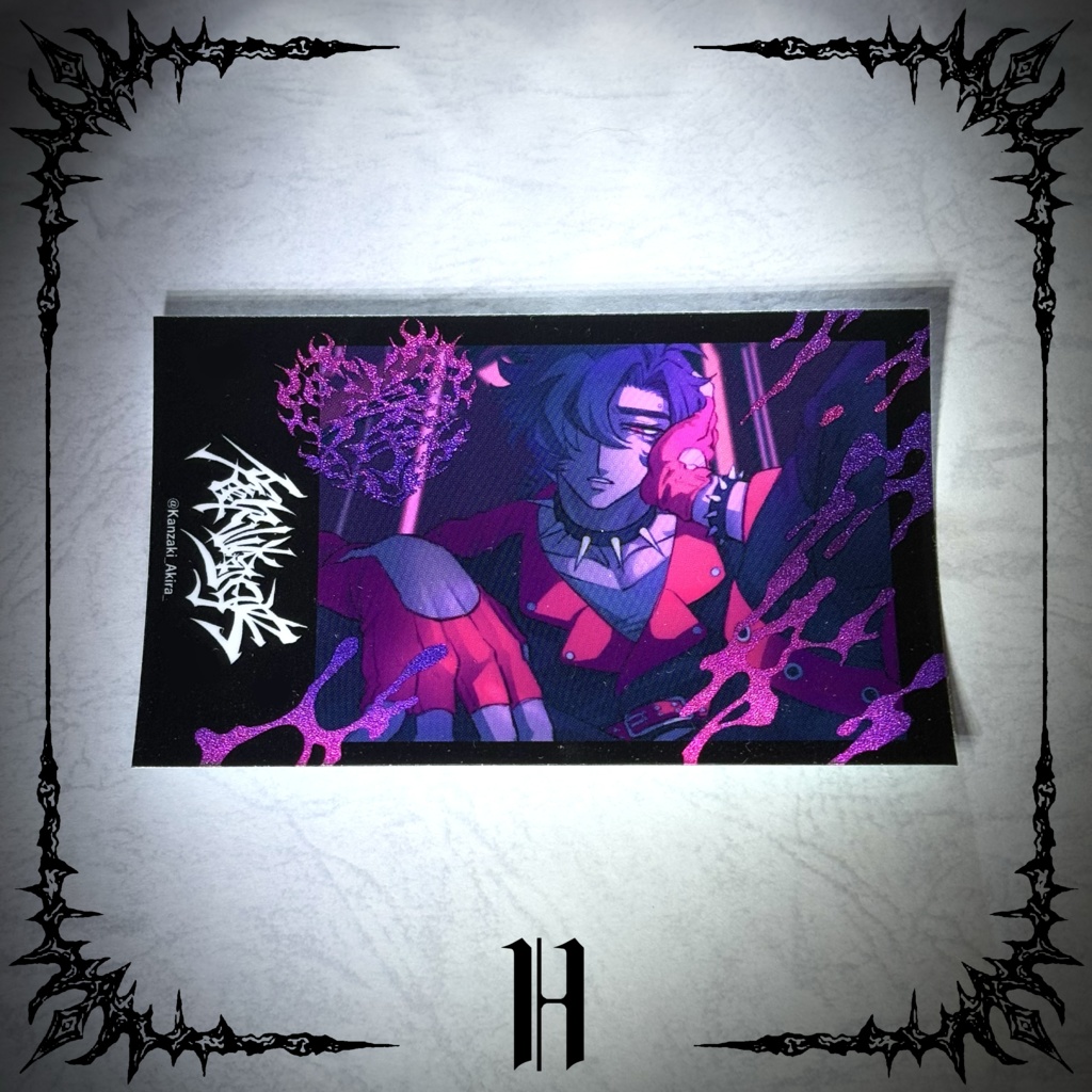 ギラッギラ♡銀ラメ入りステッカー