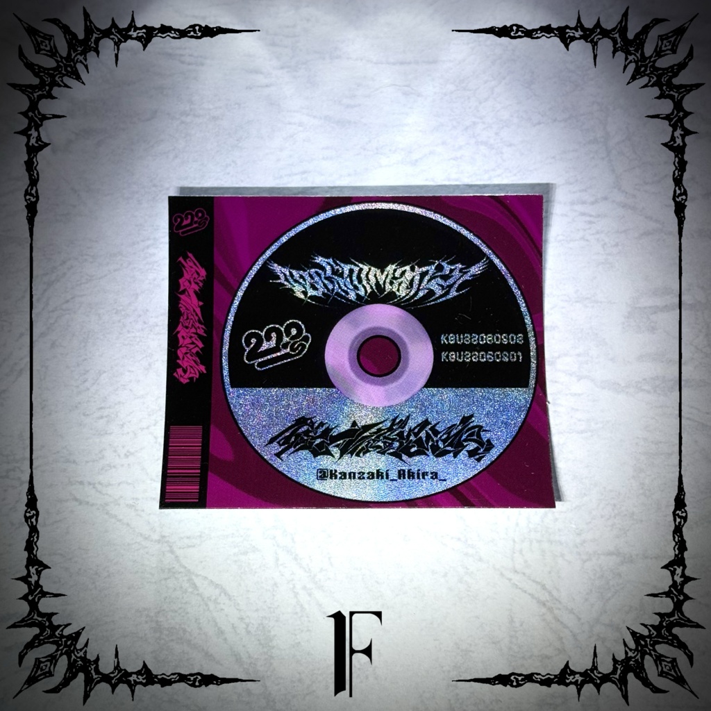 ギラッギラ♡銀ラメ入りステッカー