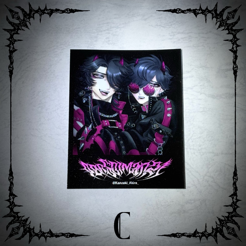 ギラッギラ♡銀ラメ入りステッカー