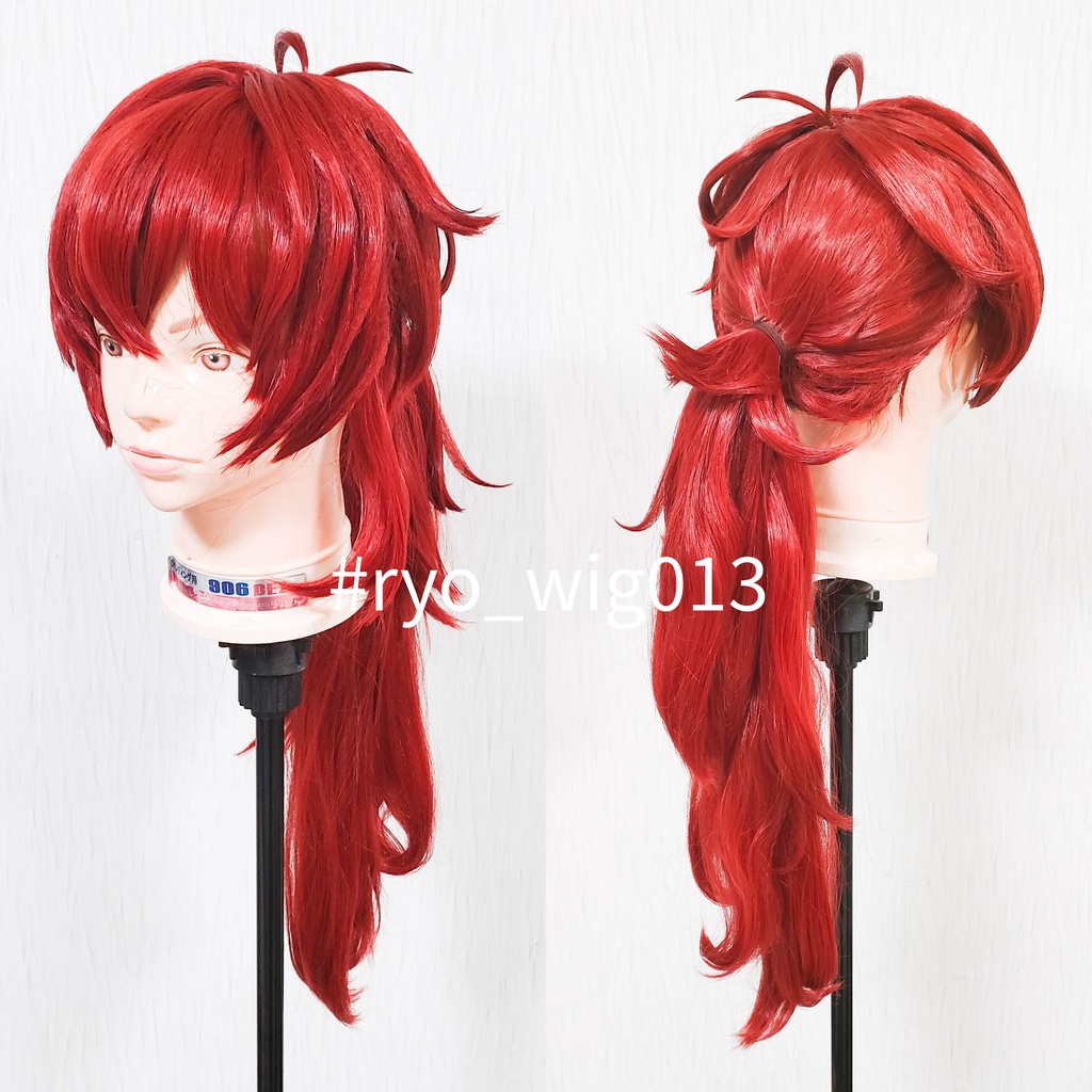 1点限り即納 原神 ディルック などにセット済コスプレウィッグryo_wig013g