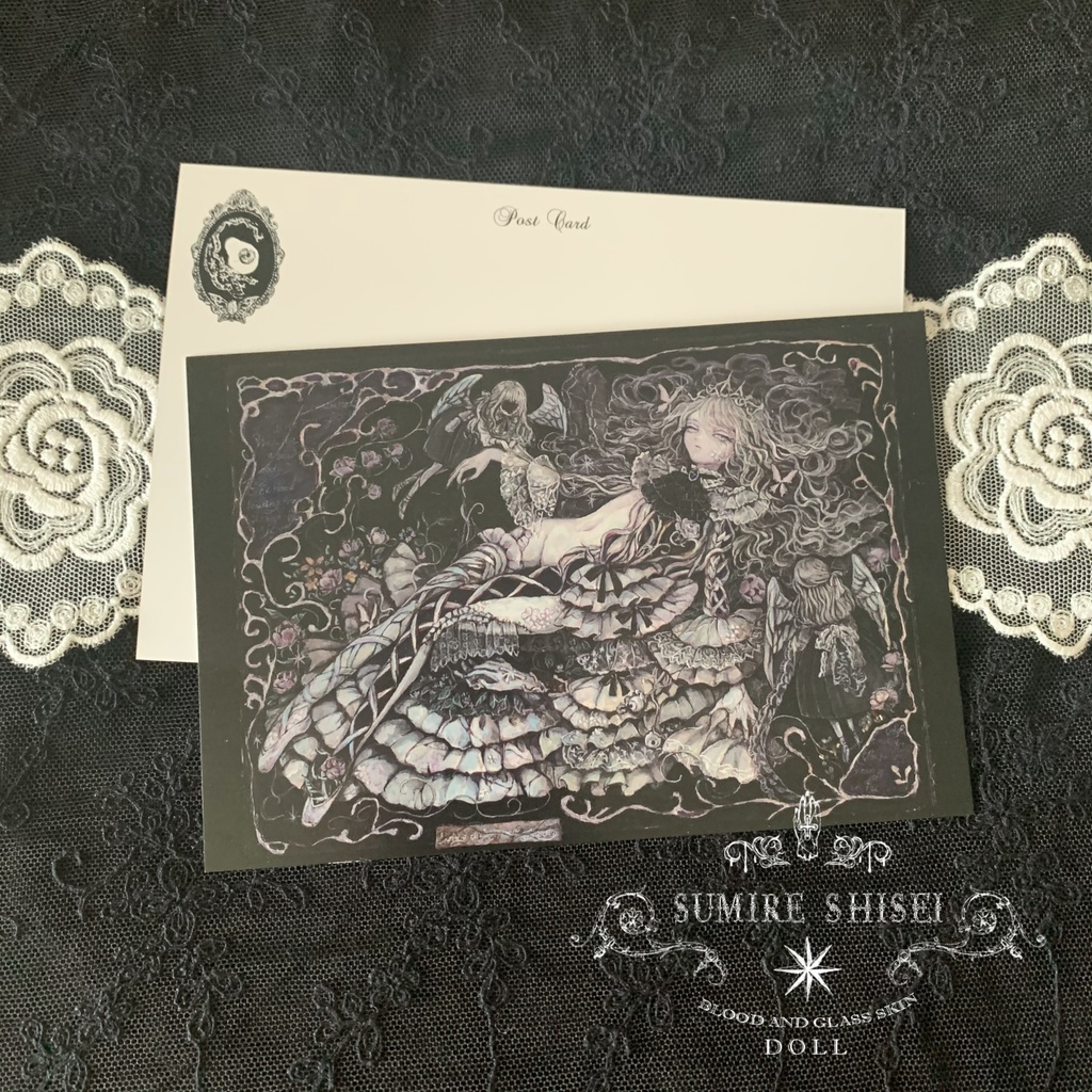 ポストカード＜少女のドレスを身に纏って＞