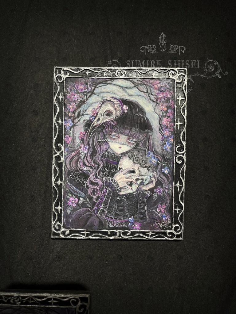 【絵画作品】memento mori -Viola and Crow-