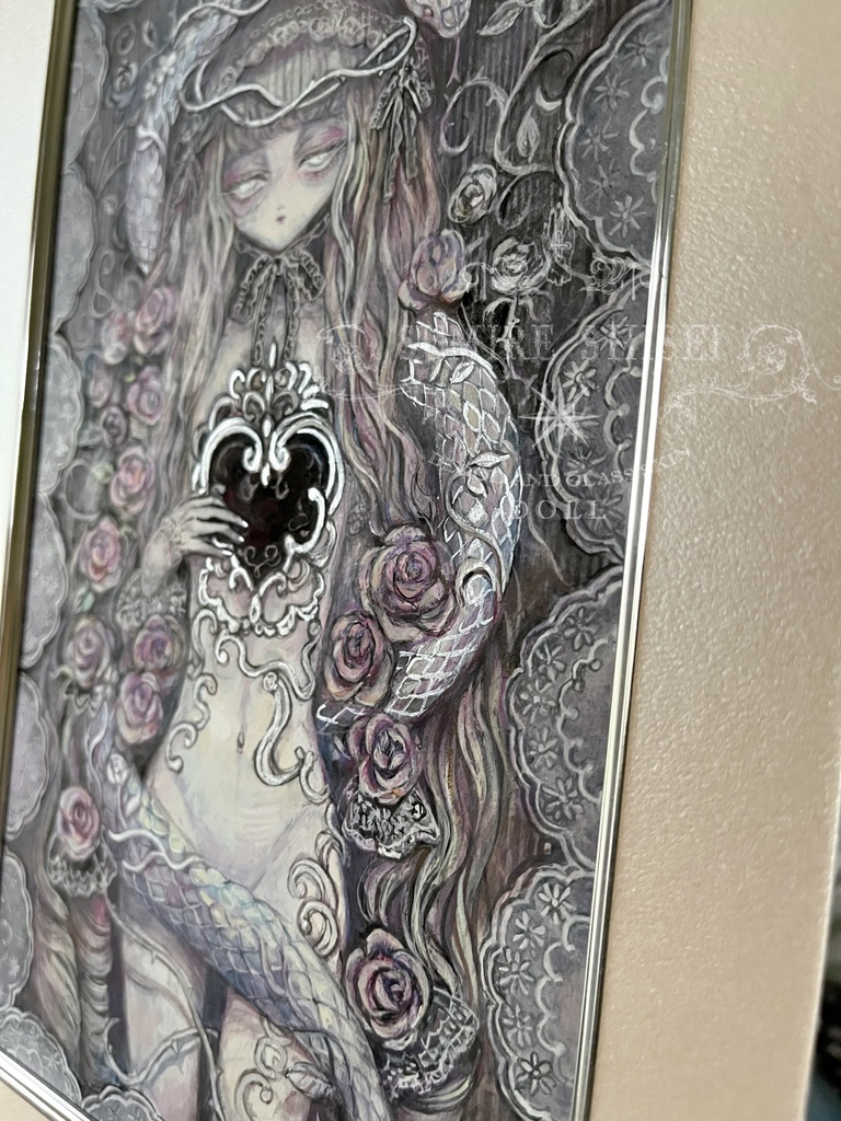 【原画作品】Blessing serpent-薄紅の匣-(A4マット付)※額装オプション有