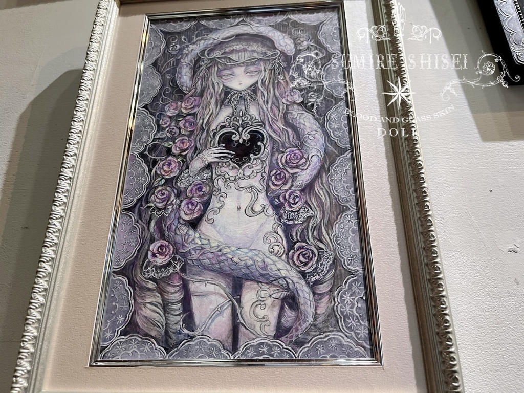 【原画作品】Blessing serpent-薄紅の匣-(A4マット付)※額装オプション有