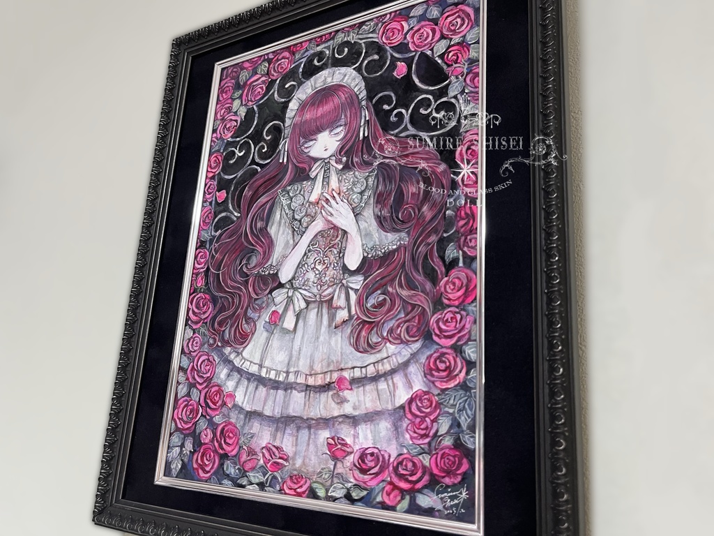 【原画作品】romantica🌹 (八ツ切サイズマット付き) ※額装オプション有