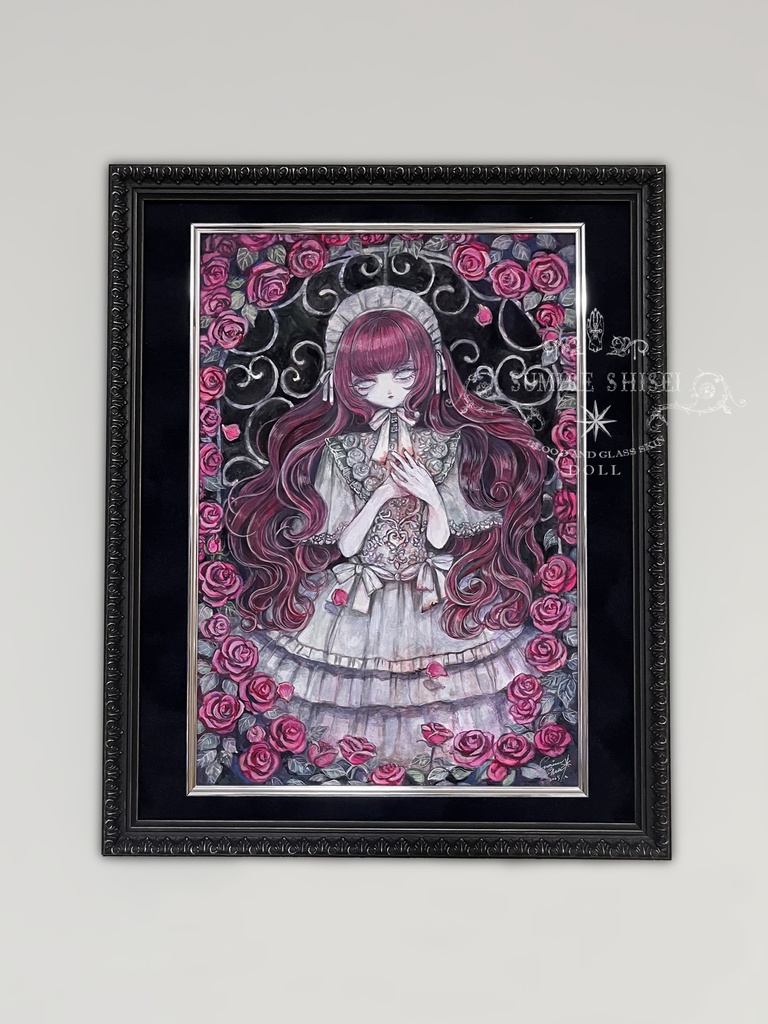 【原画作品】romantica🌹 (八ツ切サイズマット付き) ※額装オプション有