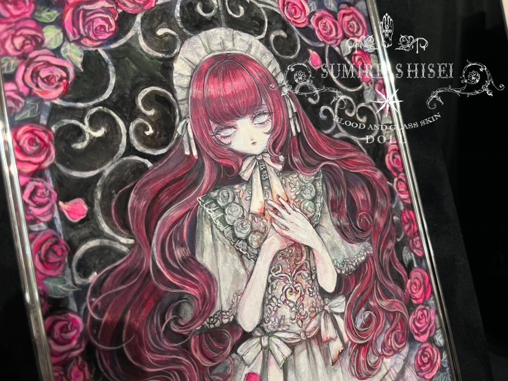 【原画作品】romantica🌹 (八ツ切サイズマット付き) ※額装オプション有