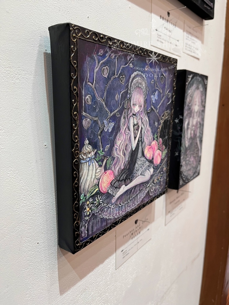 【絵画作品】Peaches and Dolls(桃とお人形)