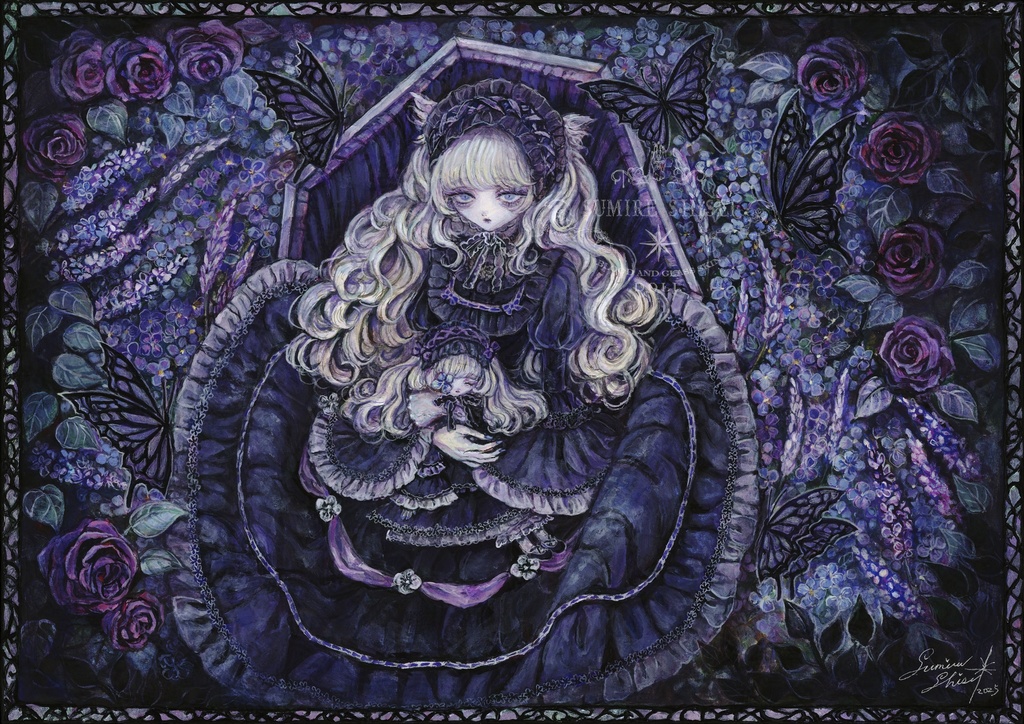 【絵画作品】すみれ色のセレナーデ