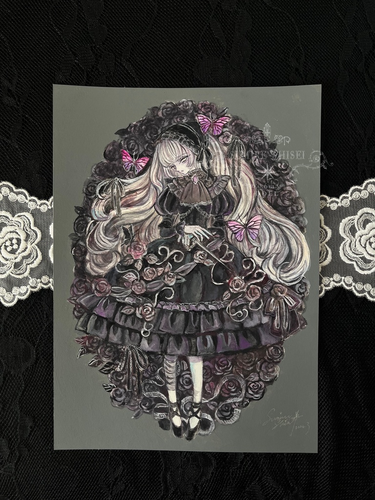 【原画】Black Bouquet💐（ラフめな原画）