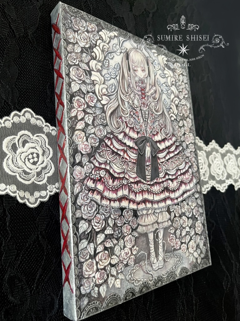 【絵画作品】Crimson Cream Cake Doll 🤍🍓