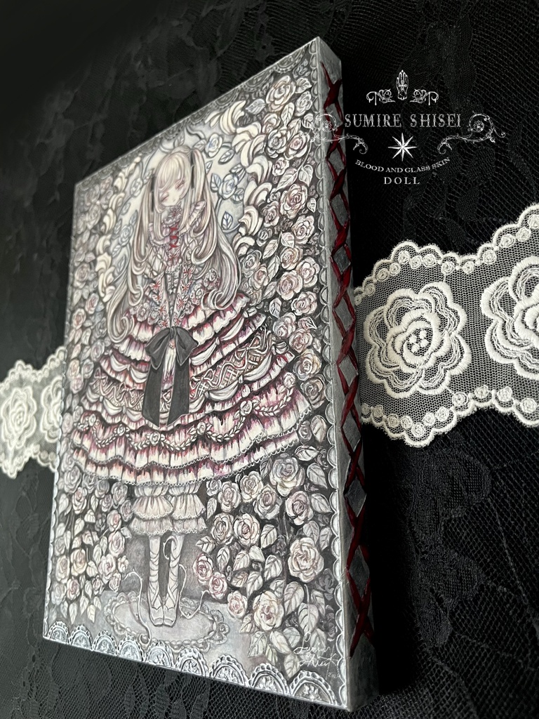 【絵画作品】Crimson Cream Cake Doll 🤍🍓