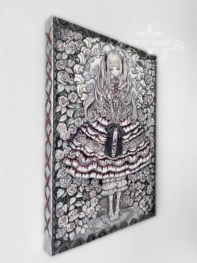 【絵画作品】Crimson Cream Cake Doll 🤍🍓