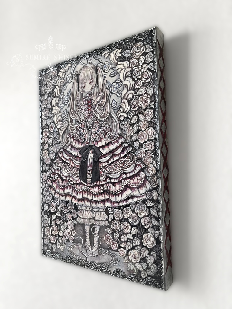 【絵画作品】Crimson Cream Cake Doll 🤍🍓