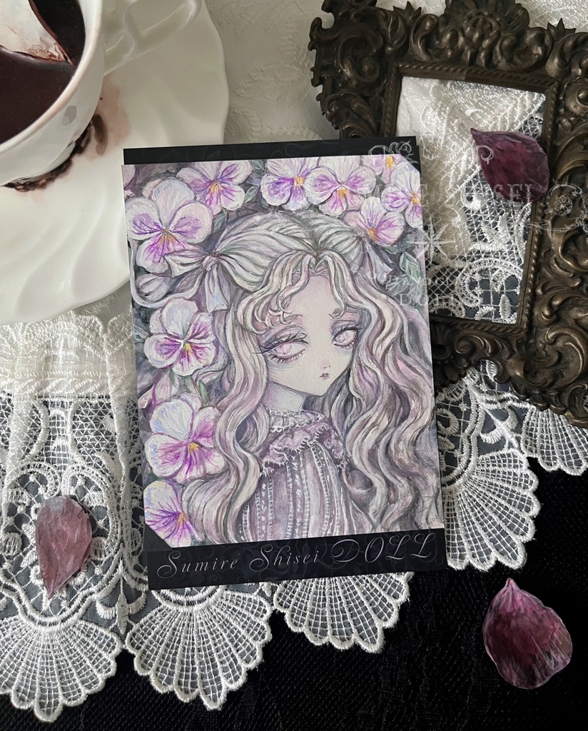 【小さな原画作品】A Pale Pink Garden