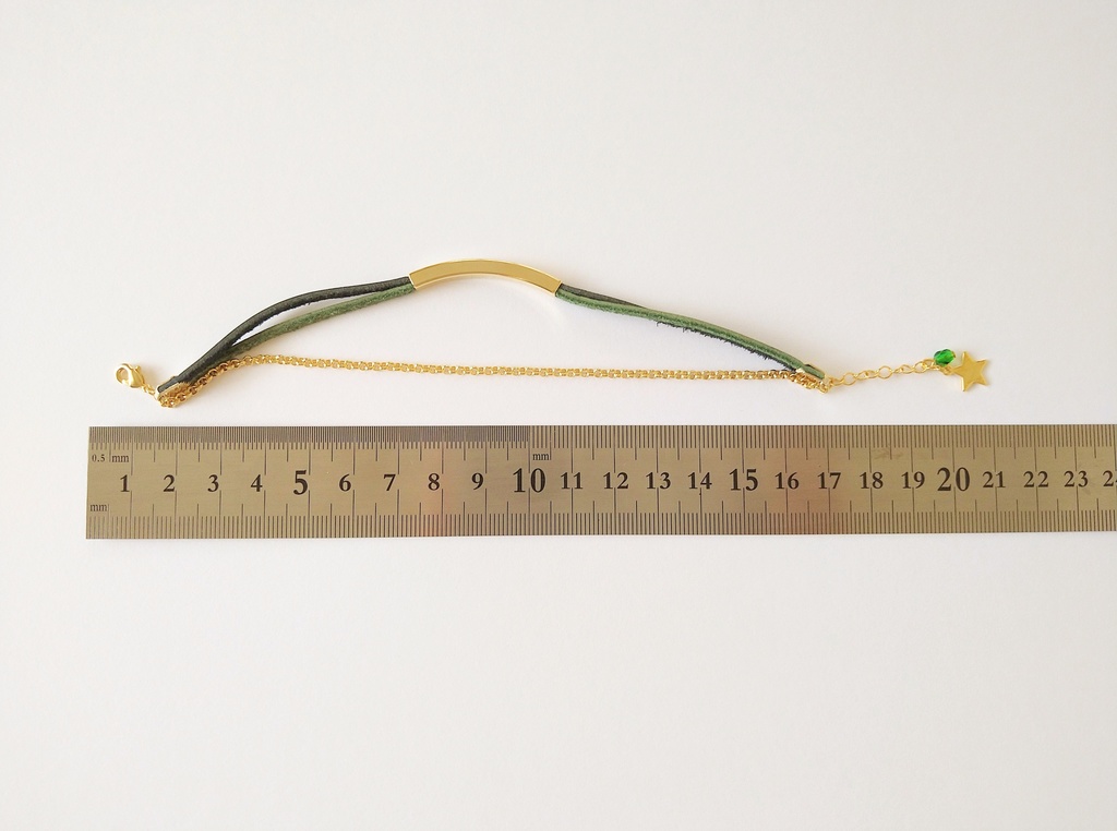 33承花 二人で一つな2連バイカラーレザーブレスレット