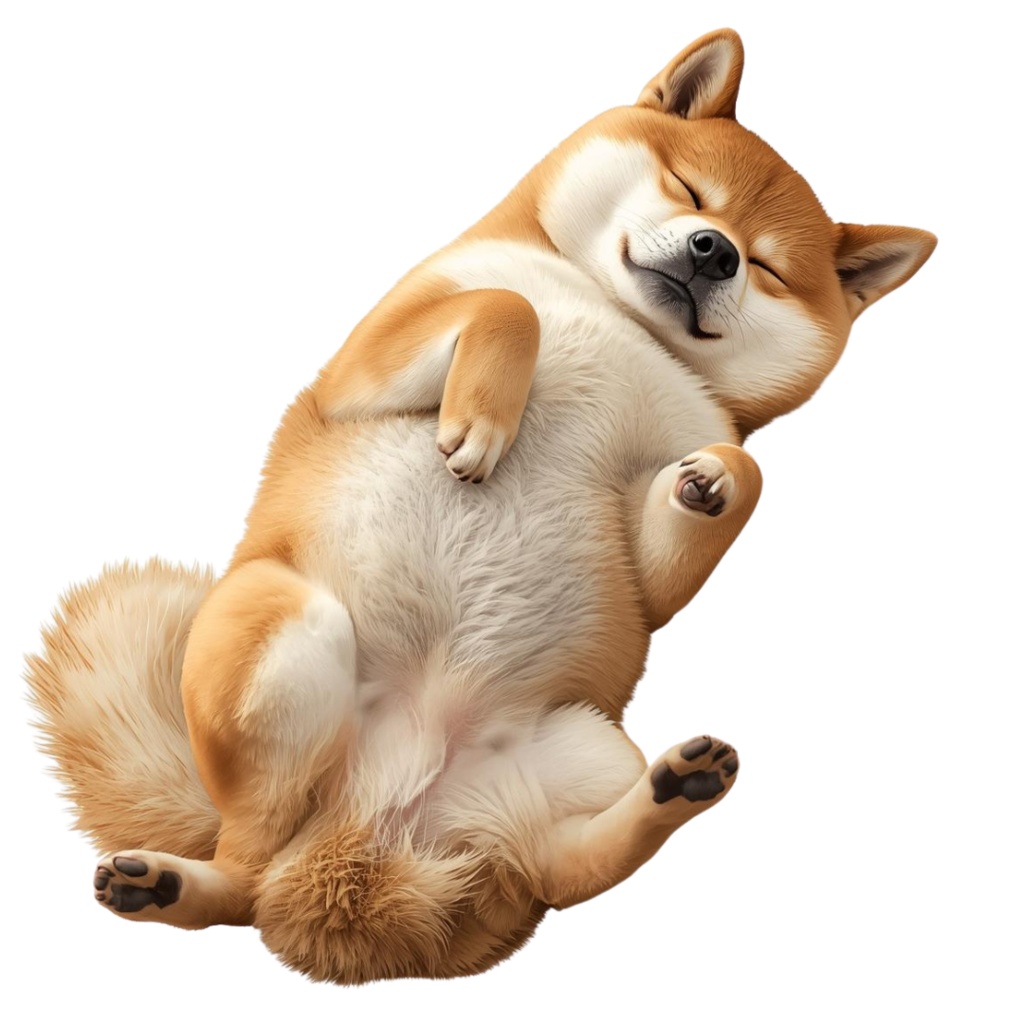 Heso-ten Shiba Inu Clipart|へそ天柴犬クリップアート12点セット(Cute Sleeping Dog Illustration)PN