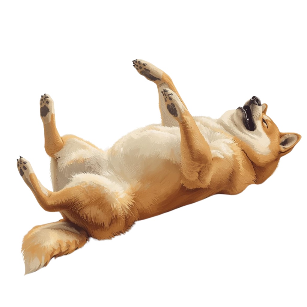 Heso-ten Shiba Inu Clipart|へそ天柴犬クリップアート12点セット(Cute Sleeping Dog Illustration)PN