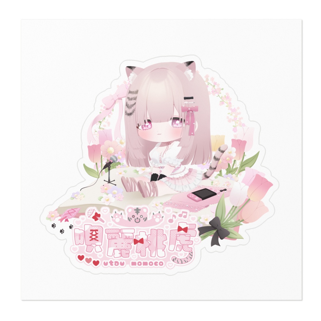 ももにゃんステッカー