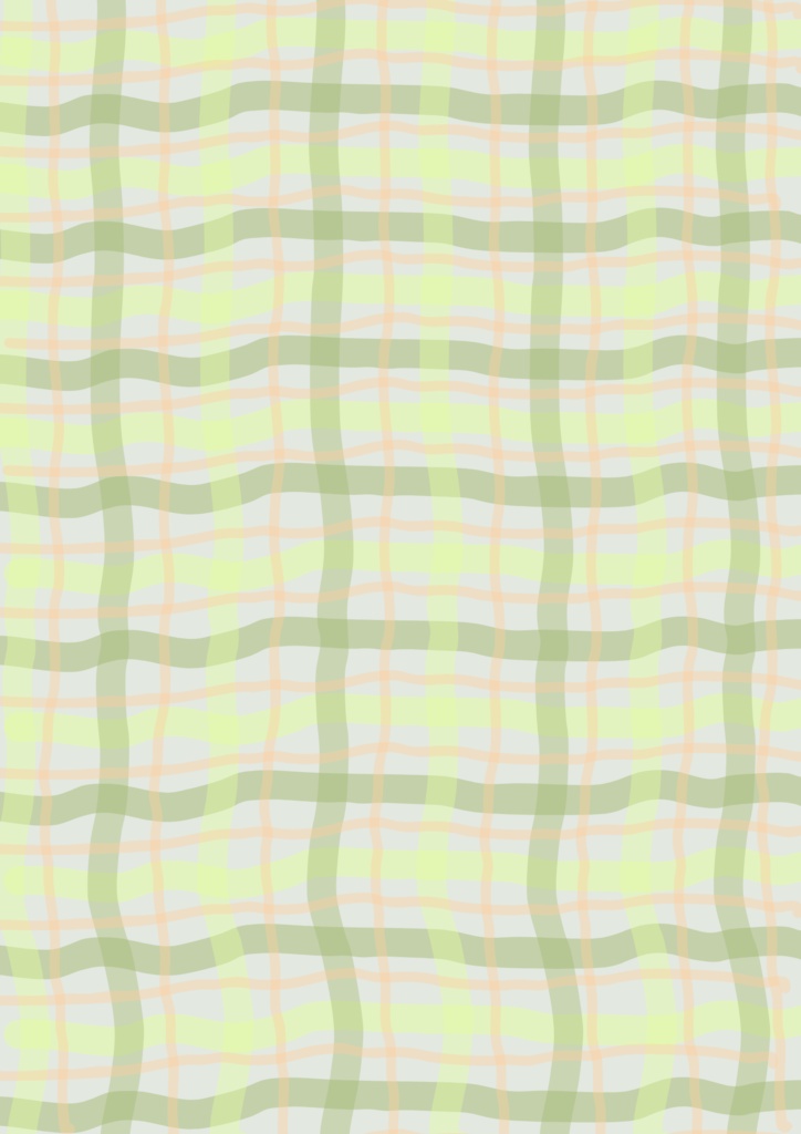 やさしい手描きチェック柄|A4デジタルペーパー 5枚セット