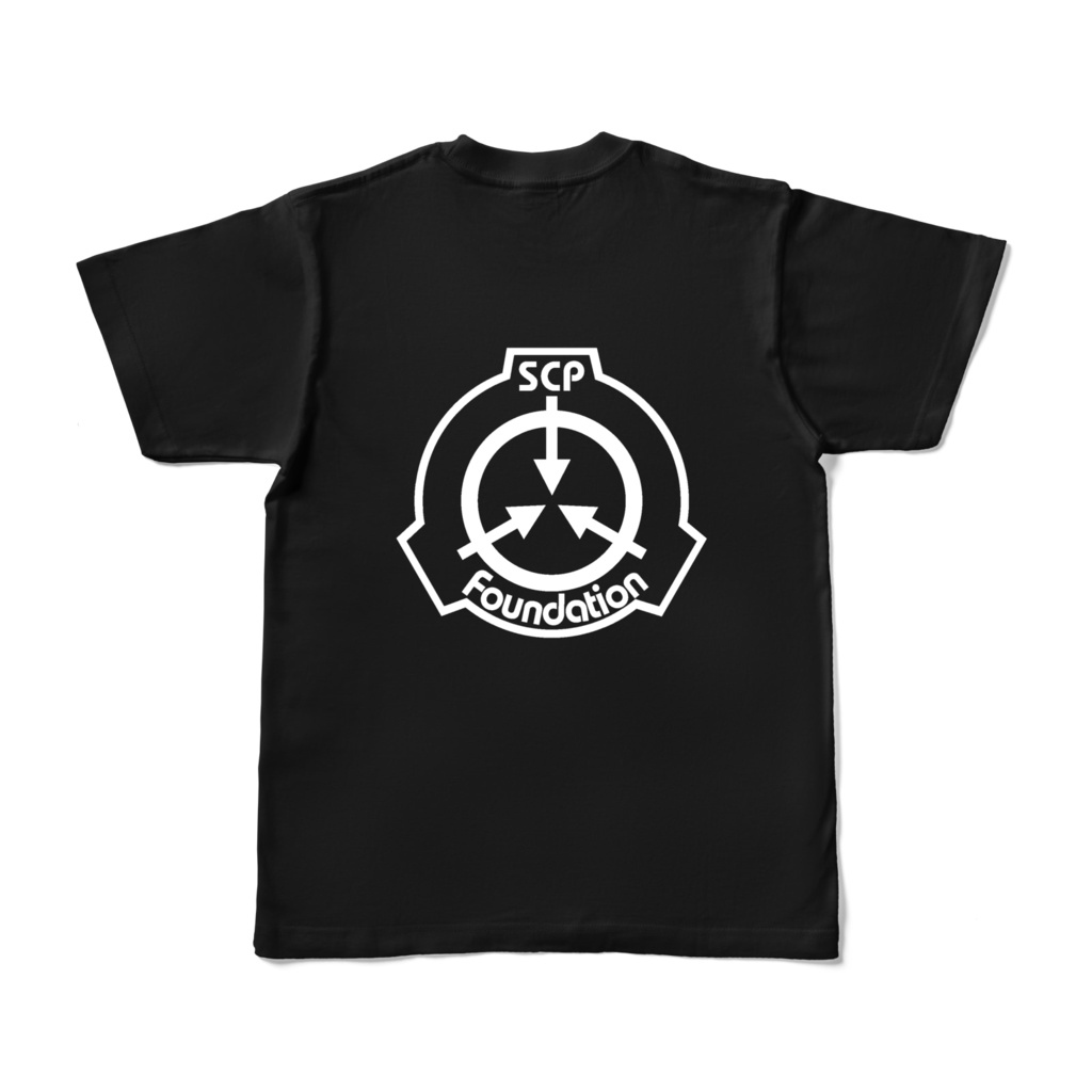 SCP財団背面Tシャツ01（黒）