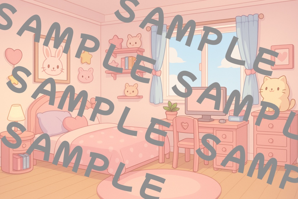 すぐに使える！Vtuber背景10枚セット｜クレジット不要＆商用OK