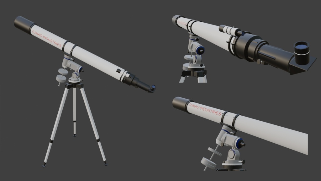 【無料】VRChat 天体望遠鏡 / Telescope【3Dモデル】