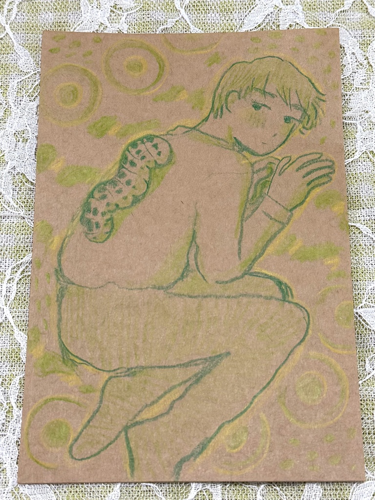 クラフト紙ドローイング 「虫」