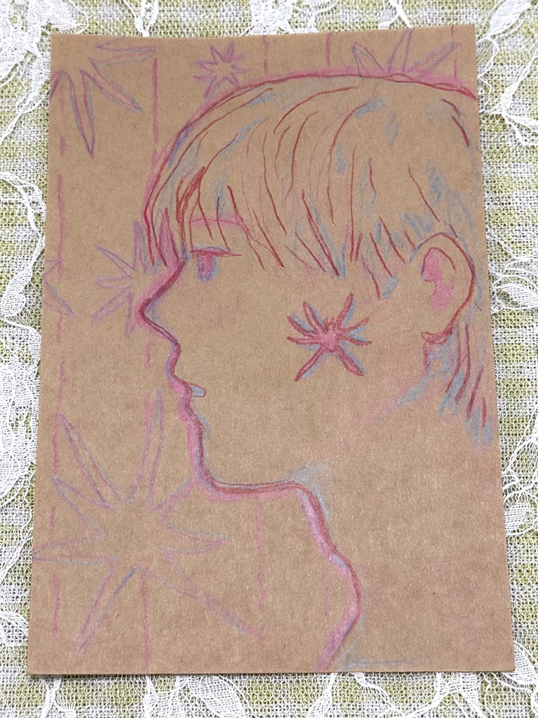 クラフト紙ドローイング 「虫」