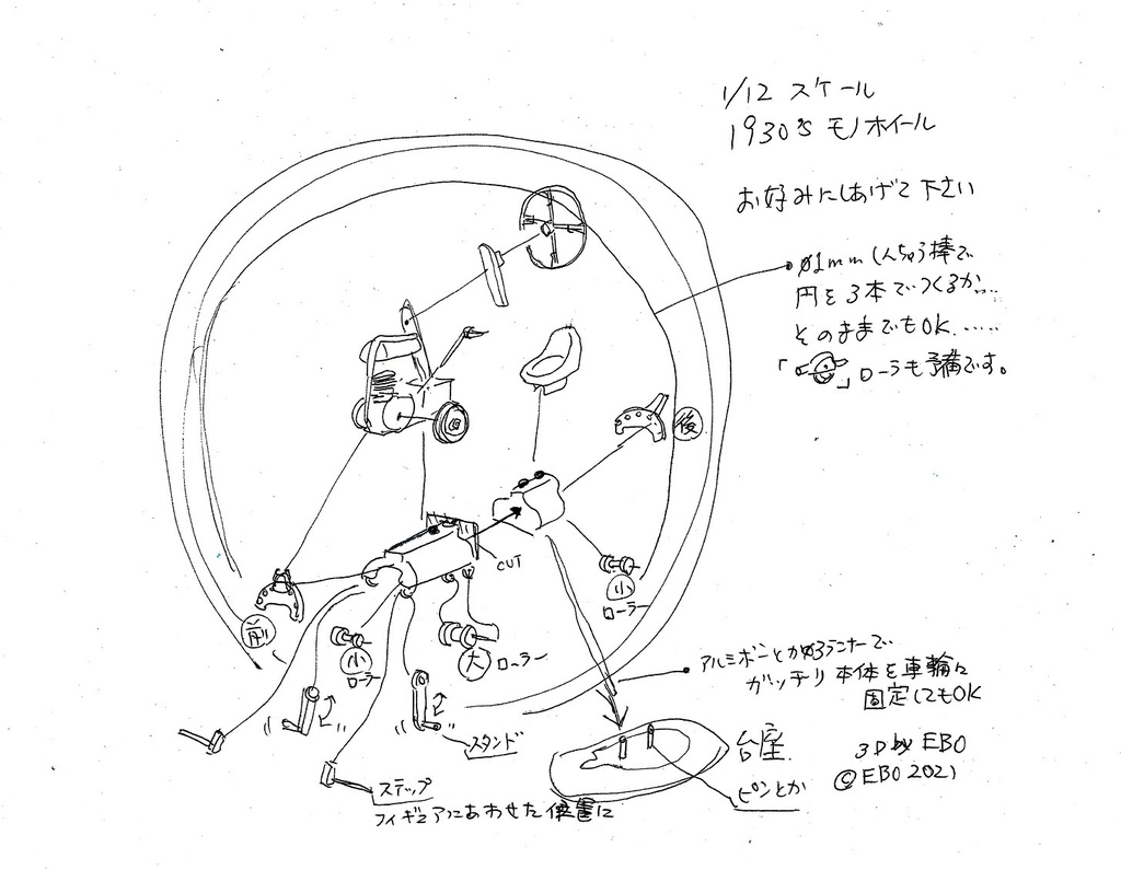 1 12スケ ルキット 1930 s 一輪バイク モノホイール Monoバイク Eboガレキ Ebo Gareki Mokei 新年も毎日発送 Booth 1 12スケ ルキット 1930 s 一輪バイク モノホイール Monoバイク Eboガレキ Ebo Gareki Mokei 新年も毎日発送 Booth