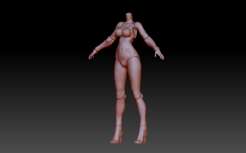 可動素体 12分の1スケール スクール水着 白線 ver 光硬化レジンキット ★お試し価格 (お好みのジョイント別売)★あんしん匿名配送