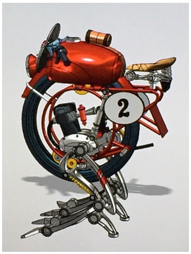 1/12スケール モノホイール1954′s 風味 のガレージキット(鳥脚付き)(3次 発送まで要7日間