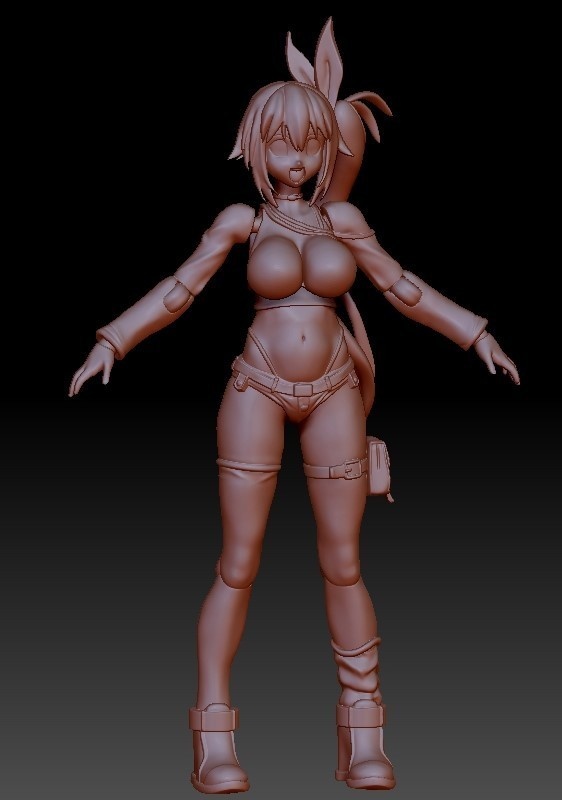 AKG01ガデ子ちゃん ふる可動12分の1スケール 3D プリンター 出力 3色 キット (c)acus/しのづかあつと 匿名配送あんしんBOOTHパック ネコポス ^^