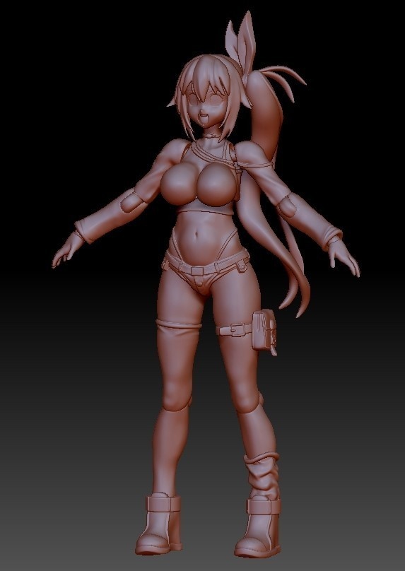 AKG01ガデ子ちゃん ふる可動12分の1スケール 3D プリンター 出力 3色 キット (c)acus/しのづかあつと 匿名配送あんしんBOOTHパック ネコポス ^^