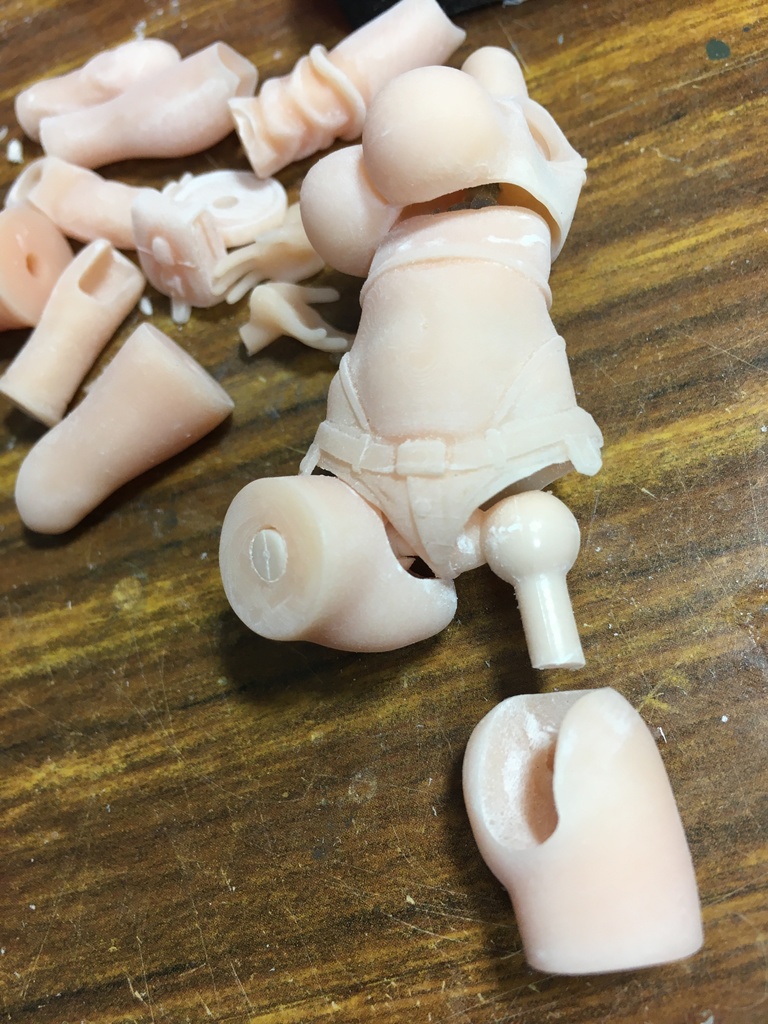 AKG01ガデ子ちゃん ふる可動12分の1スケール 3D プリンター 出力 3色 キット (c)acus/しのづかあつと 匿名配送あんしんBOOTHパック ネコポス ^^