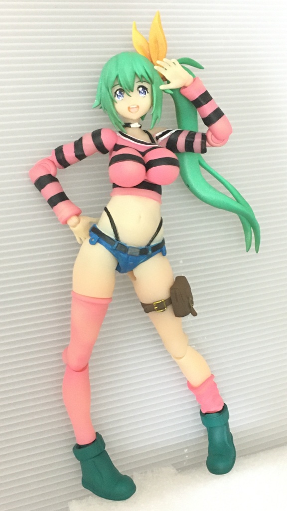 【AKG01(AKガーデン第1回のガデ子だよw)ガデ子ちゃん ハチイチふる可動】 8分の1スケール 3D プリンター 出力 3色 キット (c)acus/しのづかあつと ★販売中〜 匿名配送あんしんBOOTHパック ネコポス ガデ子ちゃん8分の1スケールキット販売ガデ(ハチイチうぇるバイクは別売です)