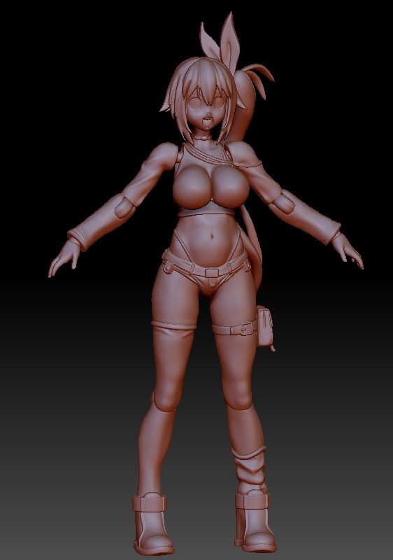 【AKG01(AKガーデン第1回のガデ子だよw)ガデ子ちゃん ハチイチふる可動】 8分の1スケール 3D プリンター 出力 3色 キット (c)acus/しのづかあつと ★販売中〜 匿名配送あんしんBOOTHパック ネコポス ガデ子ちゃん8分の1スケールキット販売ガデ(ハチイチうぇるバイクは別売です)