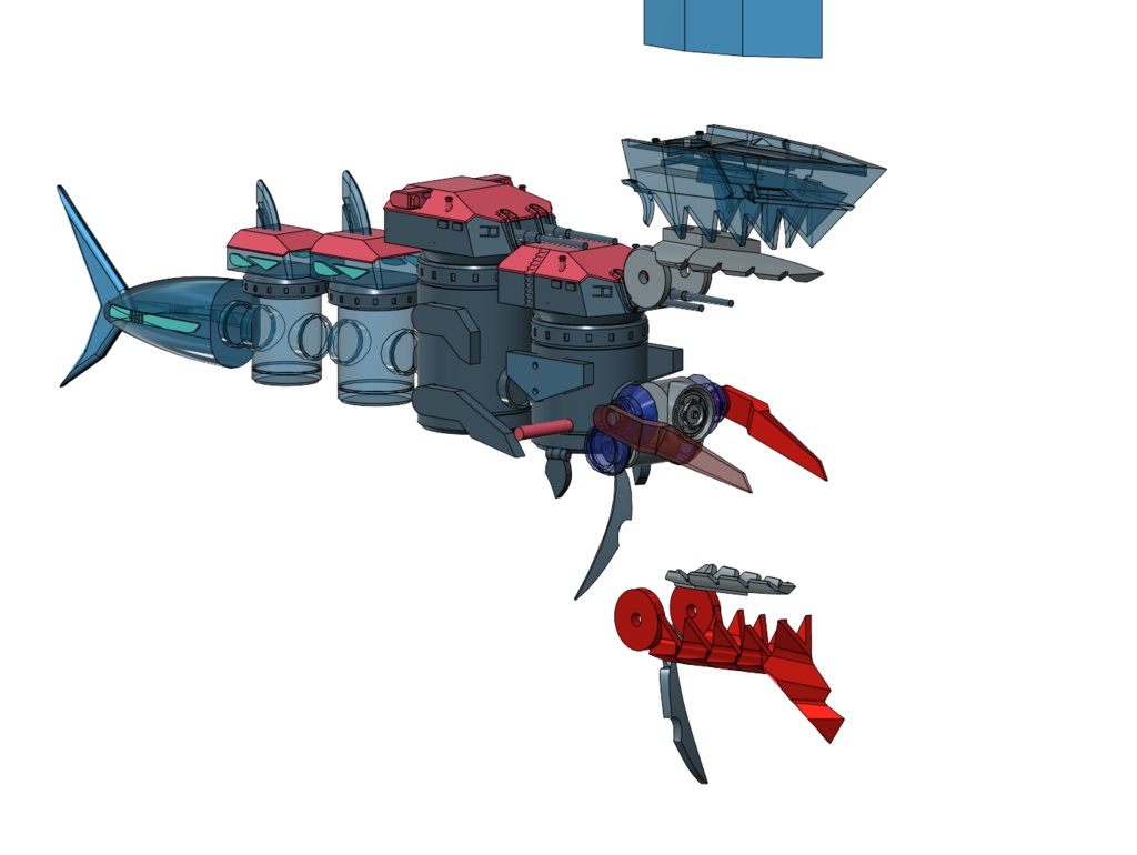 1/7scale アズールレーン アドミラル・ヒッパー ちゃんの 「艤装(ギソウ)ちゃん1尾」の出力レジンキット