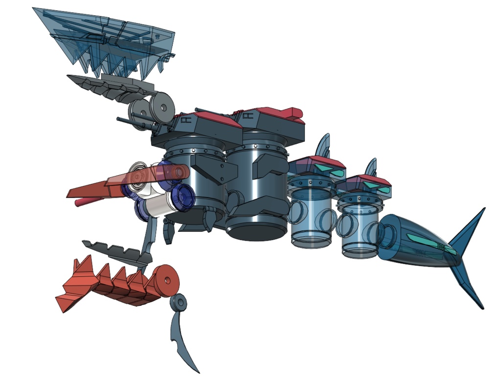 1/7scale アズールレーン アドミラル・ヒッパー ちゃんの 「艤装(ギソウ)ちゃん1尾」の出力レジンキット