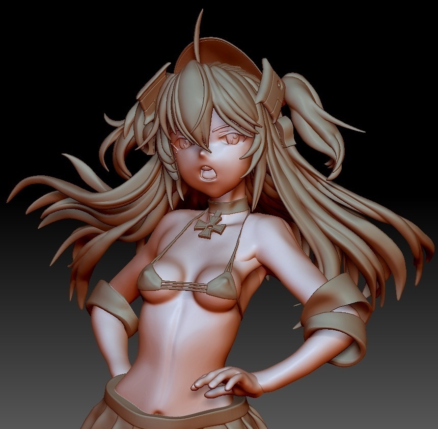 1/7scale アズールレーン アドミラル・ヒッパー ちゃんの出力レジンキット