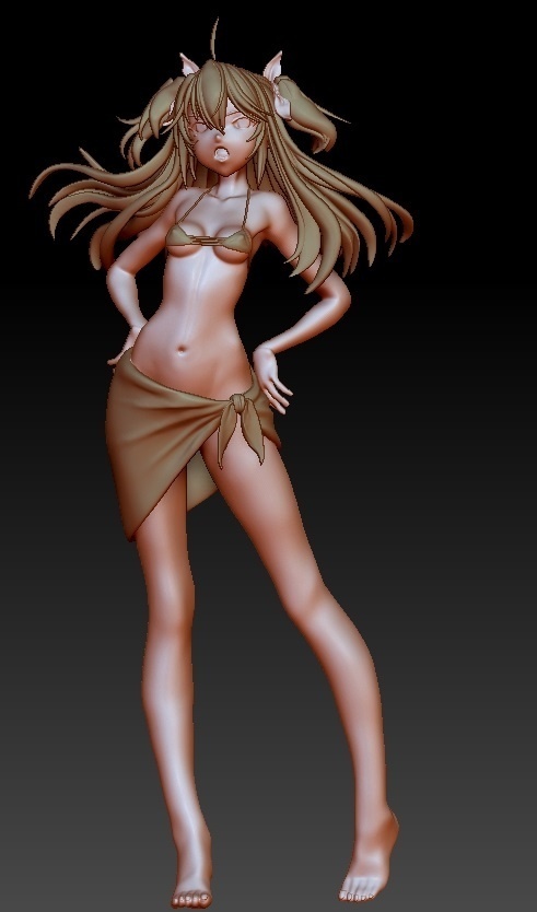 1/7scale アズールレーン アドミラル・ヒッパー ちゃんの出力レジンキット