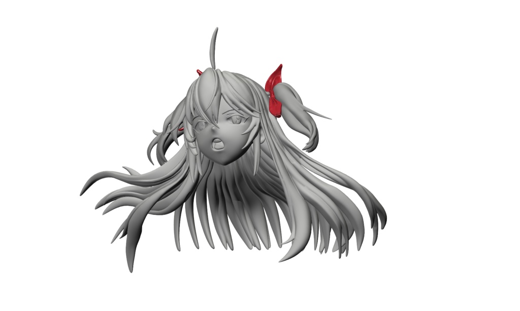 1/7scale アズールレーン アドミラル・ヒッパー ちゃんの「新しい頭部のみ」の出力レジンキット スペア用や塗試し用に